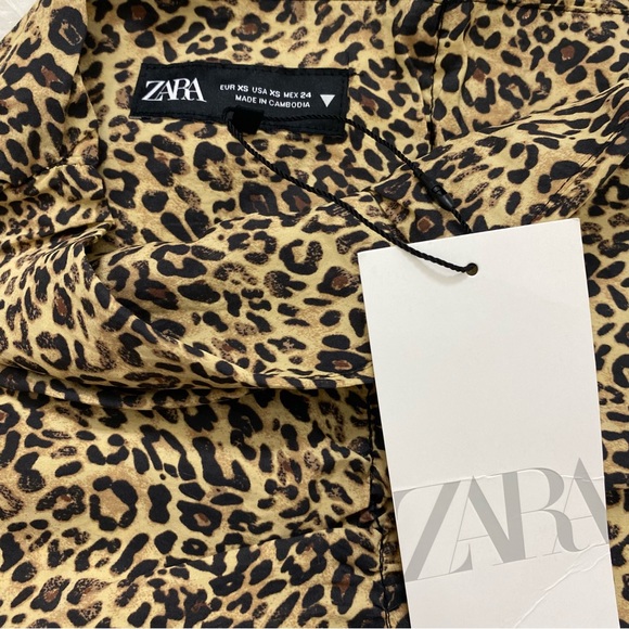 ZARA Leopard Print Mini Skort - Picture 5 of 5